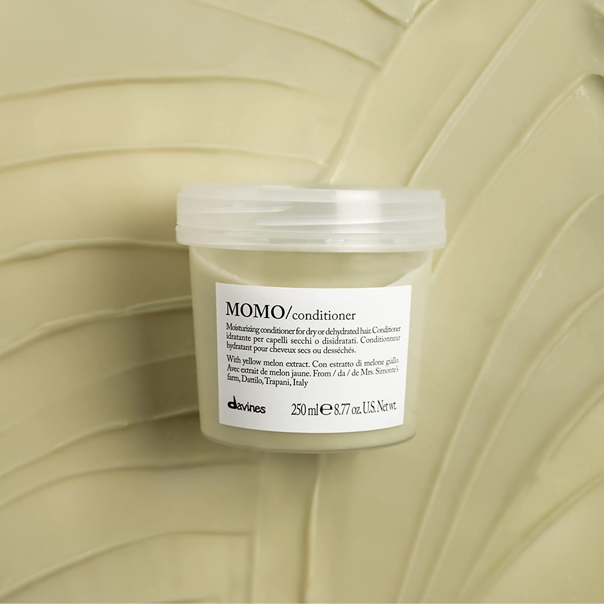 Davines Momo Moisturizing Hair Conditioner for Dry & Damaged Hair - Hydrating & Nourishing Treatment for Salon-Quality Results at Home