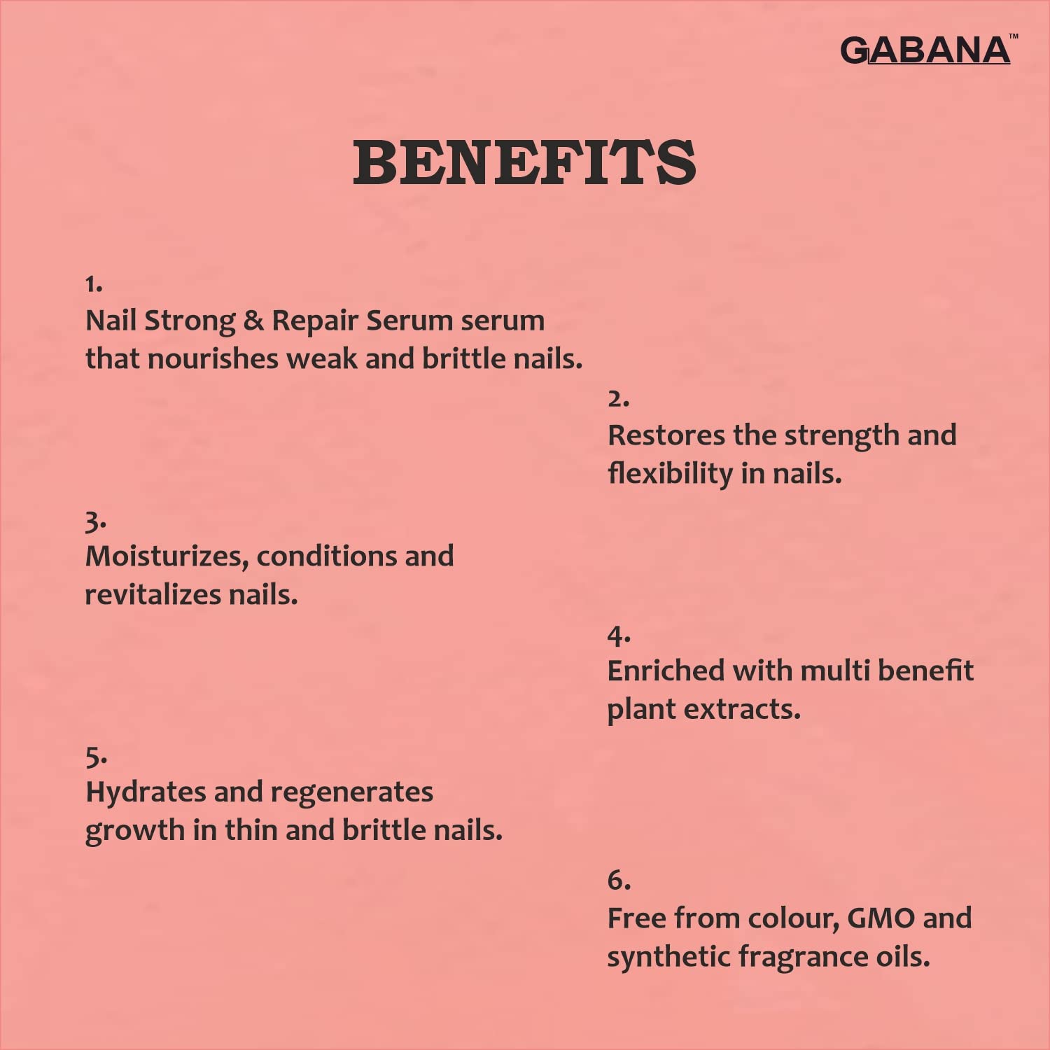 GABANA Nail Strengthening & Repair Serum for Women - 3 Pack (30ml Each) | Fungal & Damaged Nail Treatment | Growth & Strength Serum | Perfect for At-Home Nail Care & Salon Treatments
