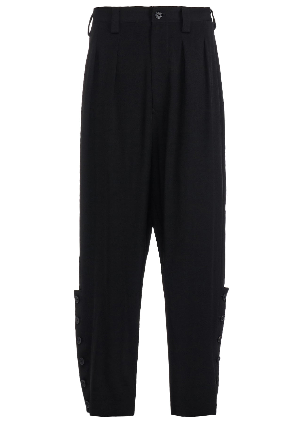 Stylish Crepe de Chine Button Slit Pants for Women - Comfortable & Elegant High-Waisted Trousers for Office, Party, and Casual Wear