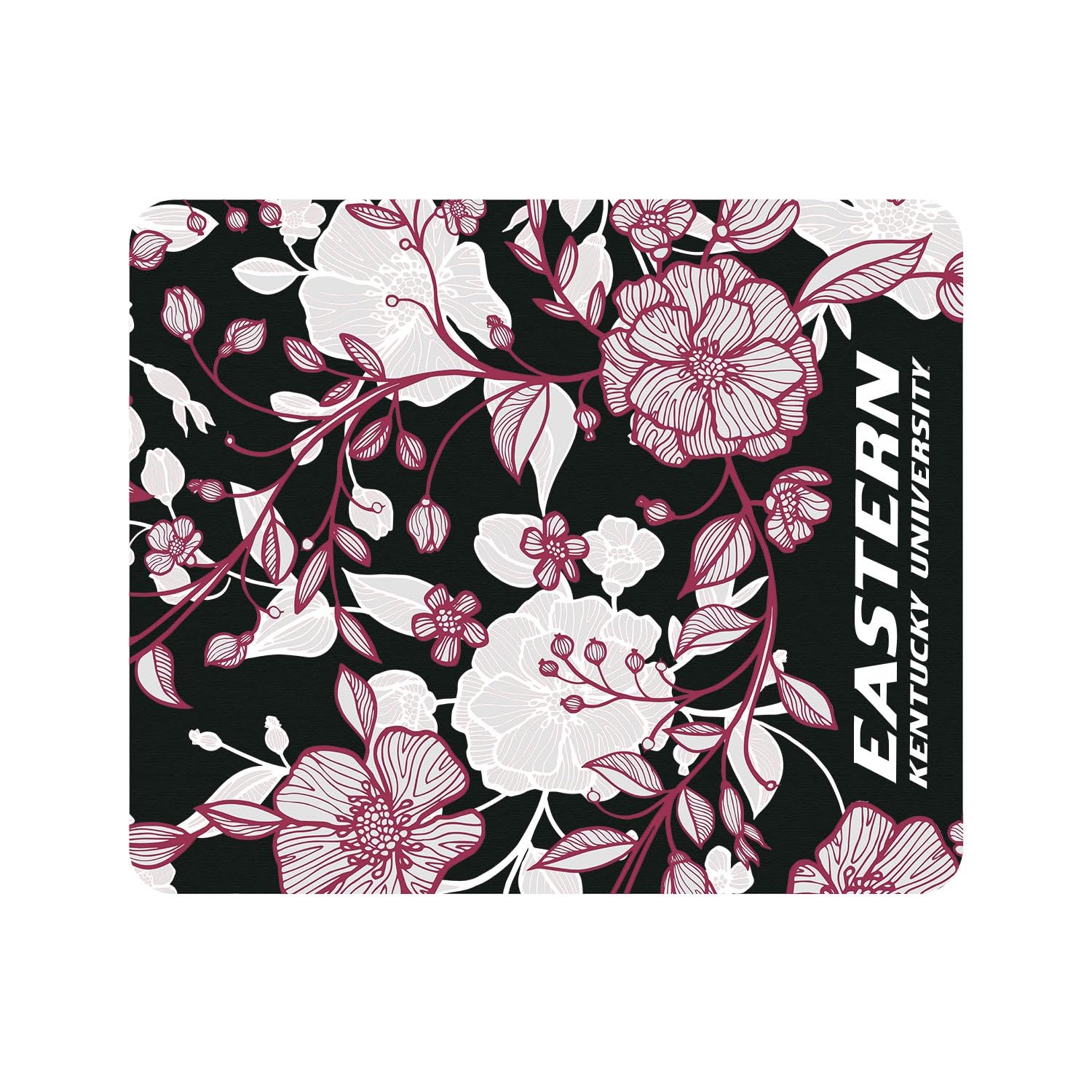 Eastern Kentucky University Mouse Pad - Non-Slip Fabric Desk Mat with Floral Lace Design for Gaming, Office & Home Workspace Accessories