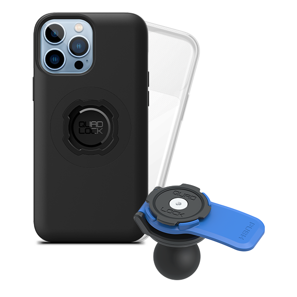 1 Ball Motorcycle Phone Mount Kit - Universal Adjustable Handlebar Holder for iPhone & Smartphones - Perfect for GPS Navigation & Hands-Free Riding