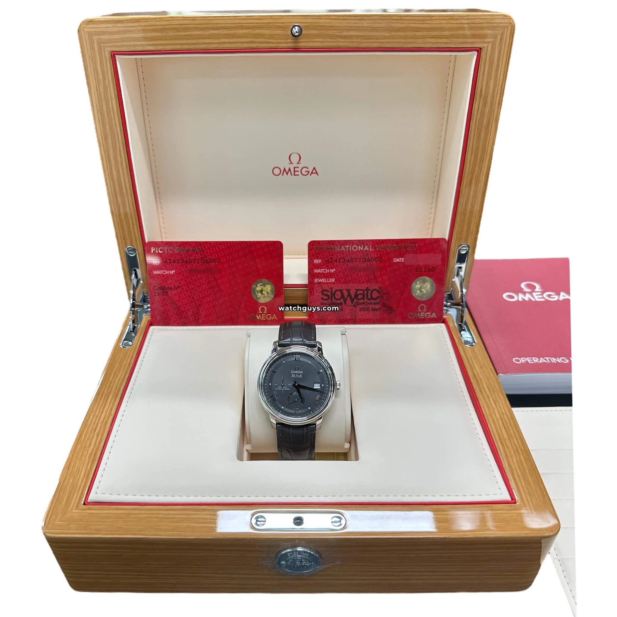 Omega De Ville Prestige 424.13.40.21.06.001 Men's Luxury Watch - Swiss Automatic Movement, Silver Dial, Stainless Steel Case - Perfect for Business, Formal Events & Gifts