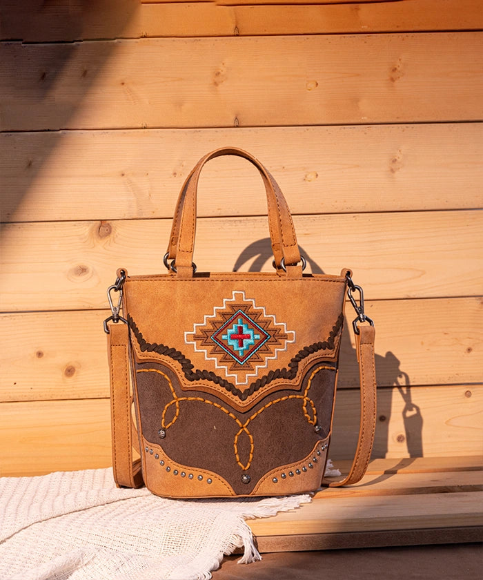 Montana West Aztec Crossbody Purse for Women - Stylish Leather Handbag with Adjustable Strap - Perfect for Daily Use, Shopping & Travel