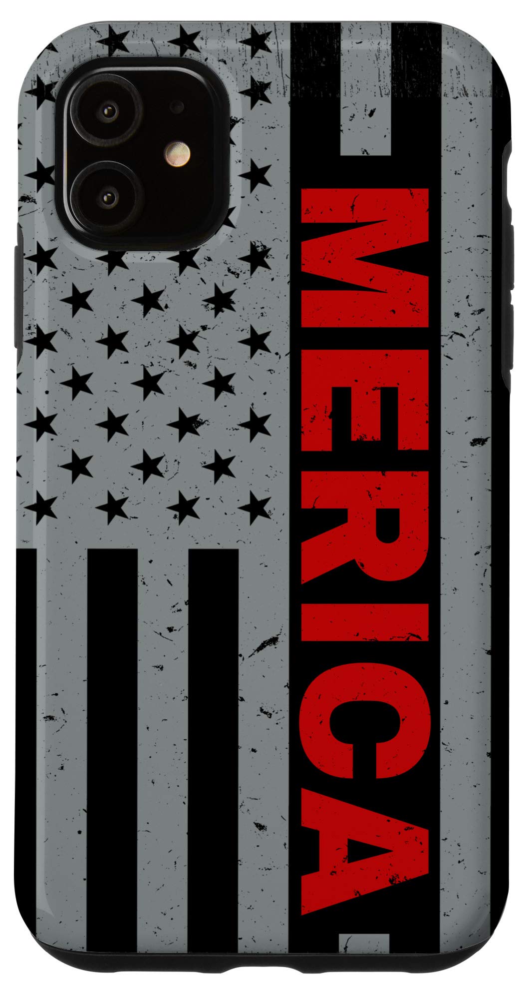 Vintage American Flag iPhone 11 Case - Patriotic Military Army Design Phone Cover for Men & Women - Perfect for 4th of July, Veterans Day & Patriotic Events