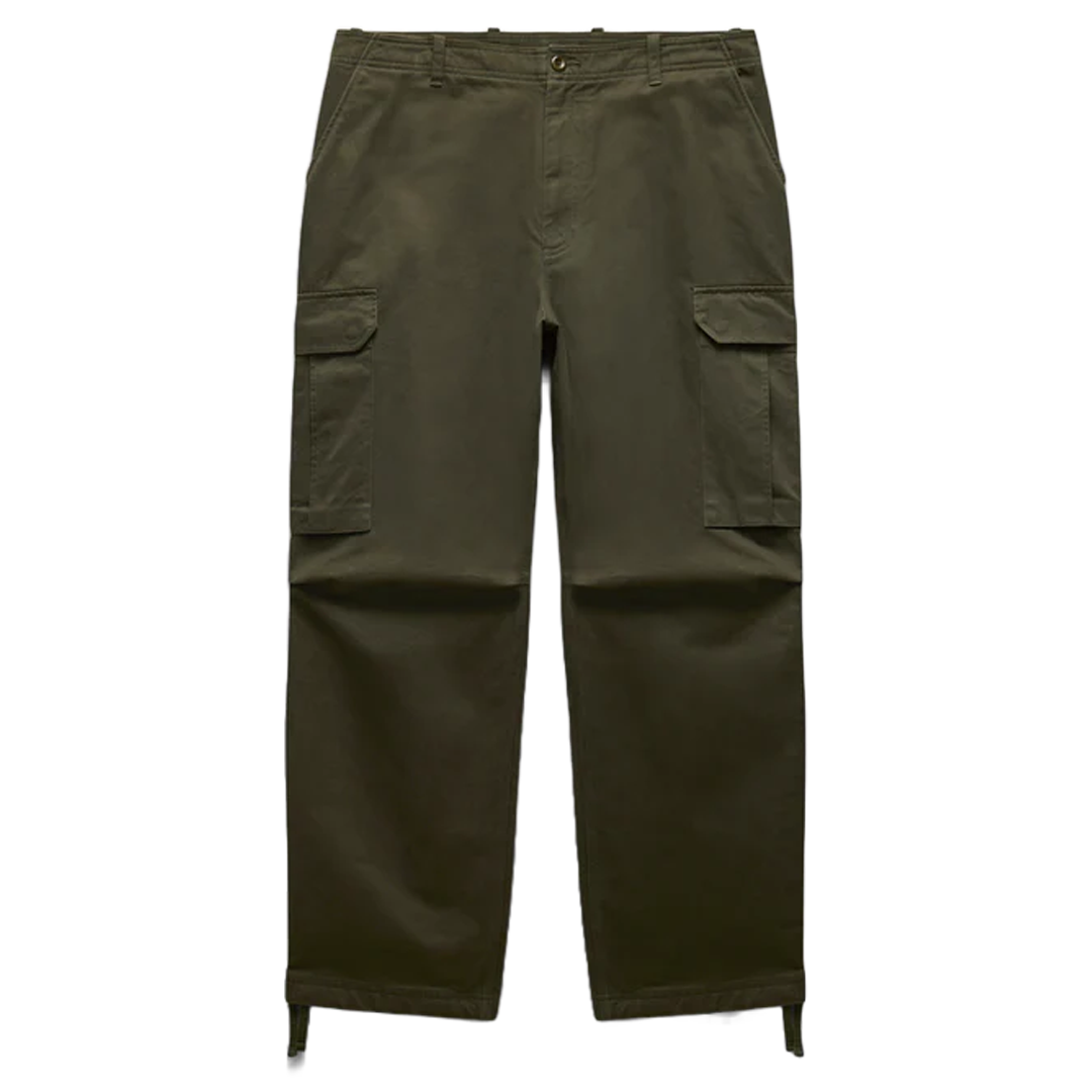 Woven Cotton Chino Keeper Pants for Men - Dark Olive Green Casual Trousers | Comfortable Work Pants & Everyday Wear