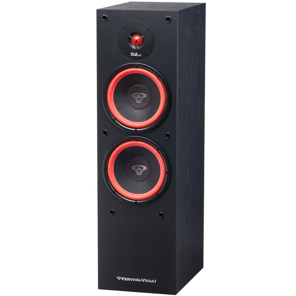 Cerwin Vega SL 28 Dual 8 Inch 2-Way Floor Standing Speakers - High Power Home Audio System for Living Room, Theater & Music Listening