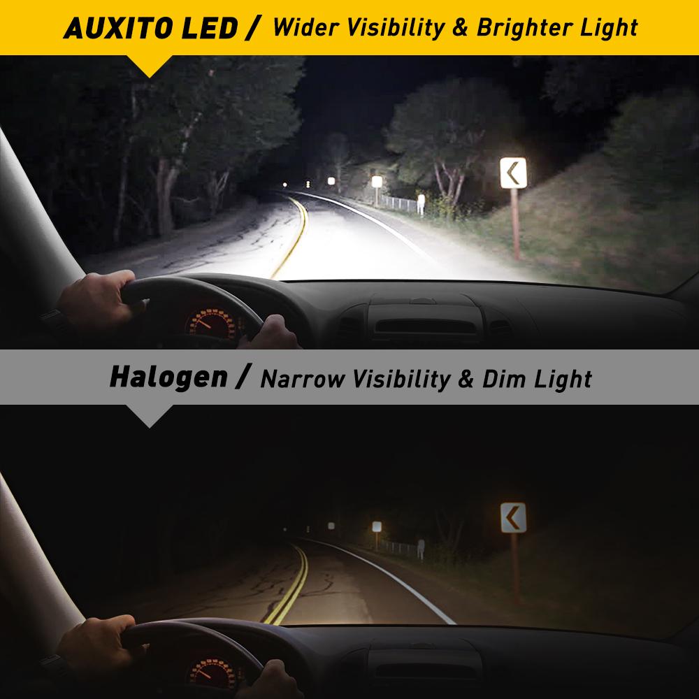 H13/9008 LED Bulbs 16000LM Super Bright - 6500K Cool White Dual Beam Headlight Bulbs - Easy Plug & Play Halogen Replacement - Perfect for Night Driving, Off-Roading & Foggy Conditions