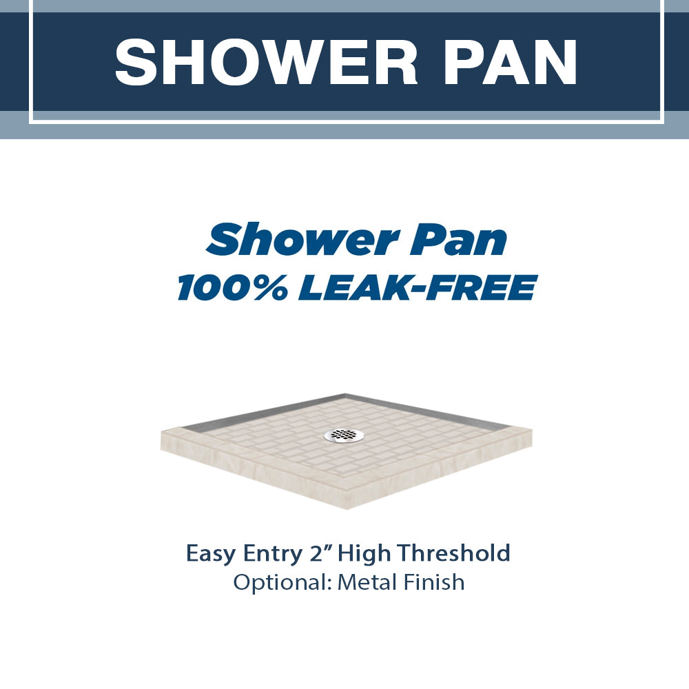 Rafe Marble Subway Corner Shower Kit - Waterproof Bathroom Shower Panel System for Modern Luxury Home & Spa Renovation