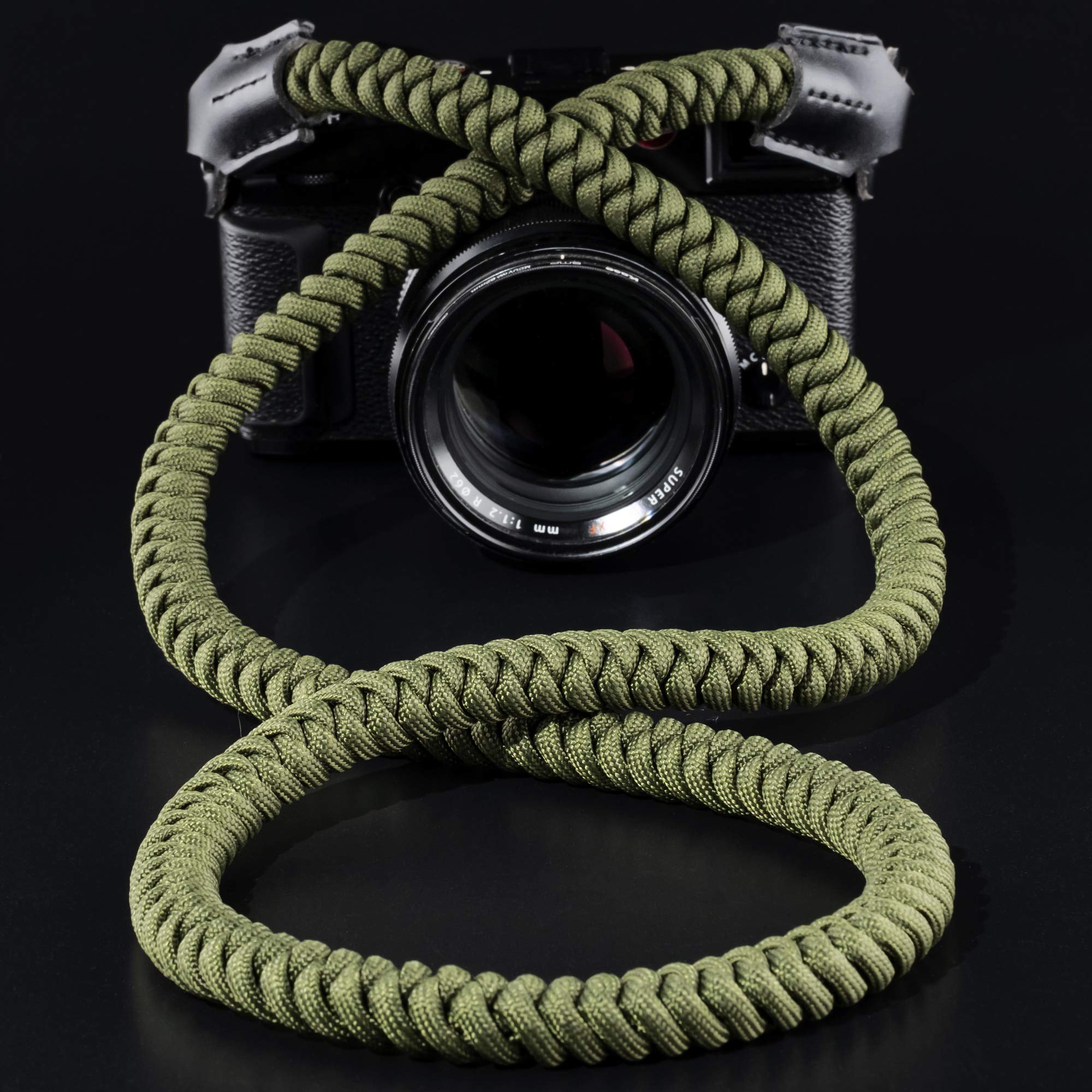 Durable 550 Paracord Camera Neck Strap - Adjustable Shoulder Strap for DSLR, SLR & Mirrorless Cameras - Perfect for Travel, Hiking & Outdoor Photography
