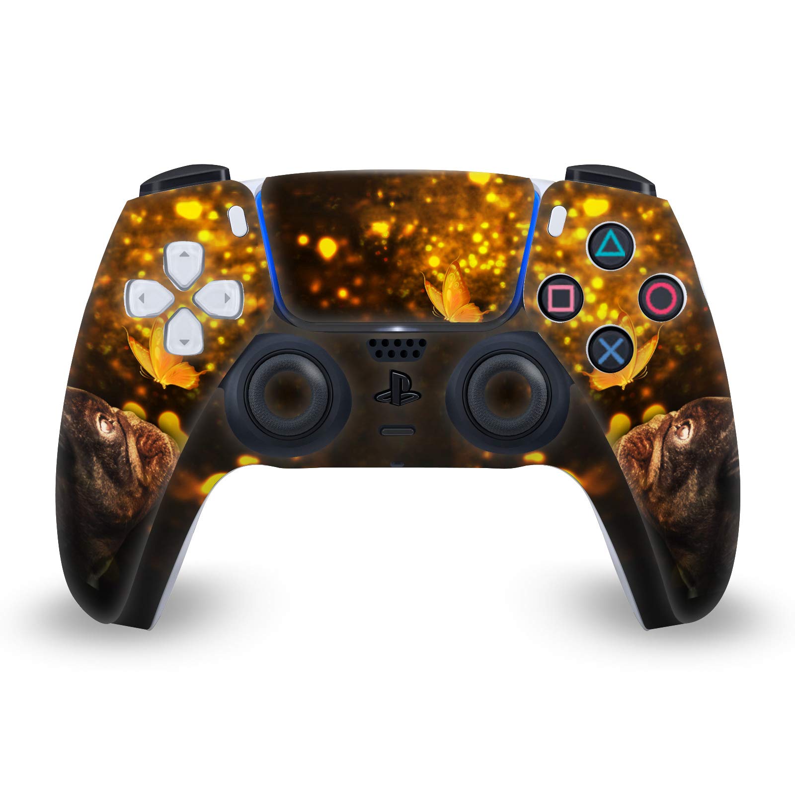 Butterfly French Bulldog Matte Vinyl Skin Sticker Cover Compatible with Sony PlayStation 5 PS5 DualSense Controller - Gaming Accessory for Customization & Protection
