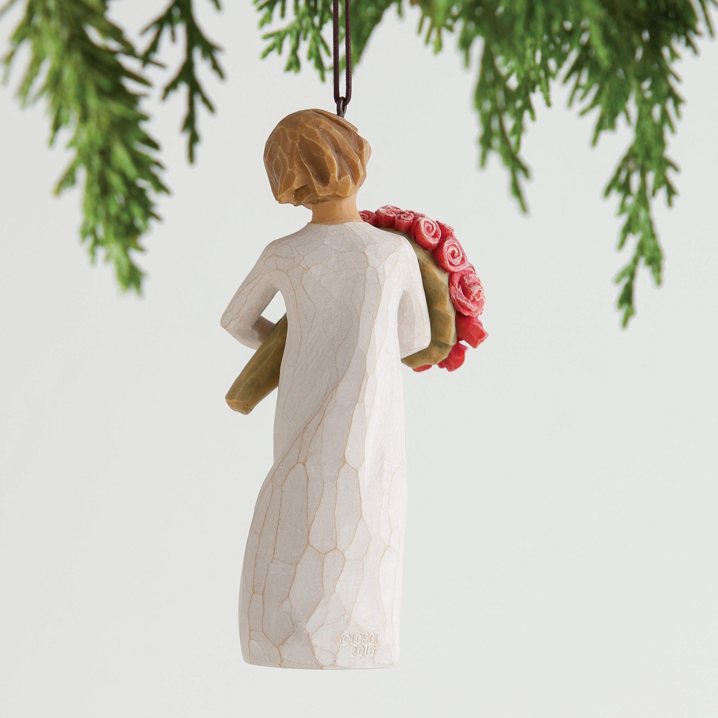 Willow Tree Abundance Ornament - Hand-Painted Sculpted Figurine for Christmas Tree Decor, Home Display & Gift Giving