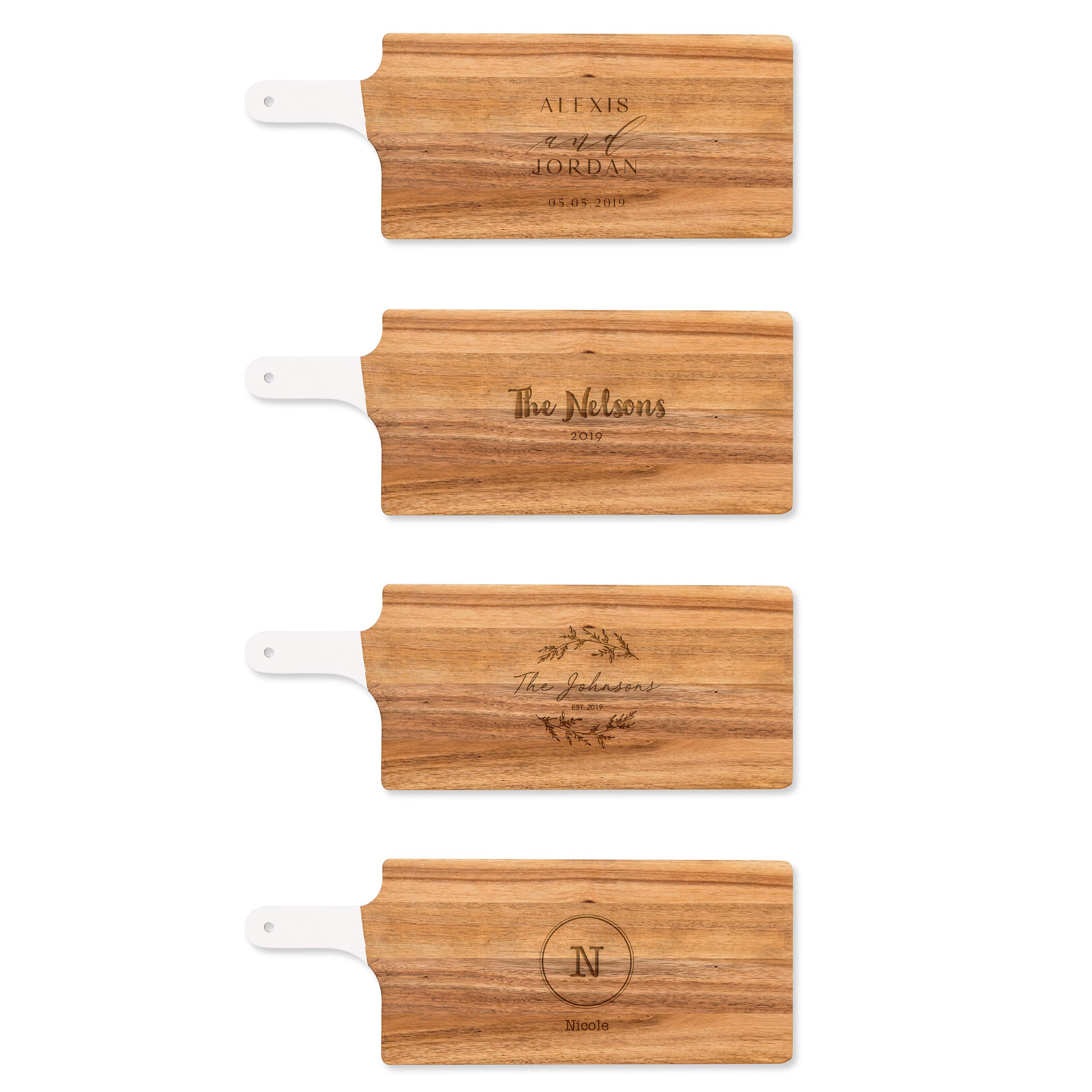 Personalized Wooden Cutting Board with Monogram - 7.8