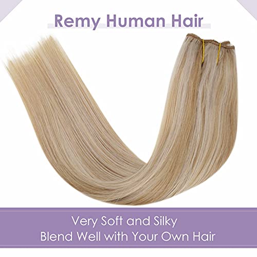 Premium Fish Line Halo Hair Extensions with Invisible Clips - Seamless 100% Human Hair Extensions for Length & Volume - Perfect for Weddings, Parties & Daily Styling