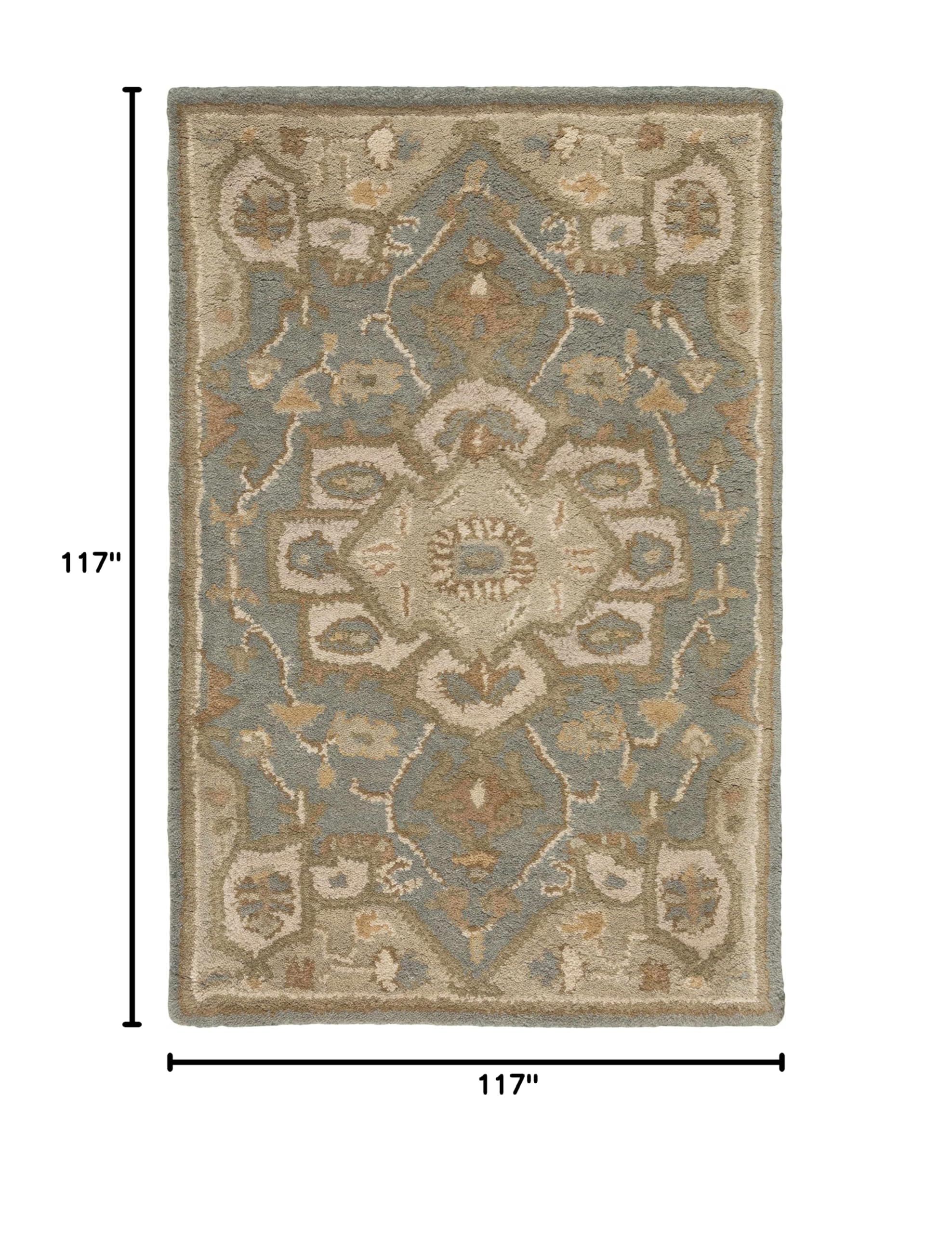 Hauteloom Broomfield Wool Area Rug - Traditional Handmade Gray, Brown, Beige 9'9