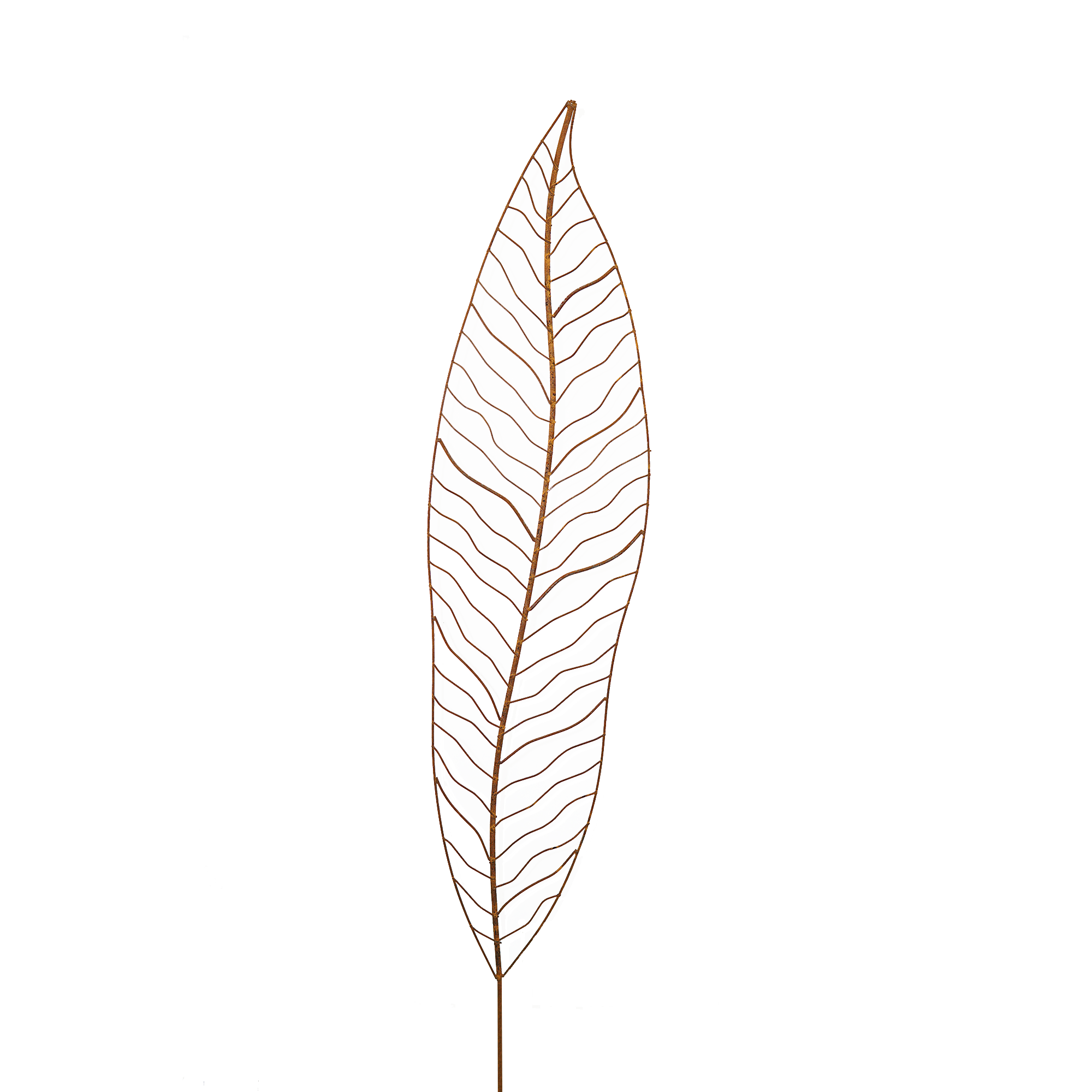 W4084 Narrow Leaves - Natural Rusted Artificial Greenery (Pack of 3) for Home Decor, Wedding Centerpieces & DIY Crafts