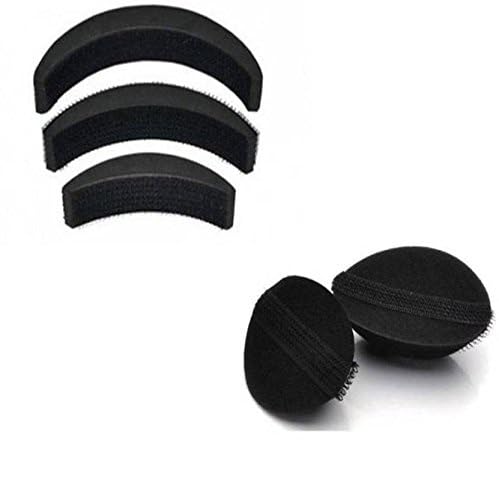 Cllection By U.R 5-Piece Hair Accessories Set - 2 Oval Hair Puff Volumizers & 3 Banana Bumpits for Volume & Style | Perfect for Weddings, Parties & Everyday Hairstyling