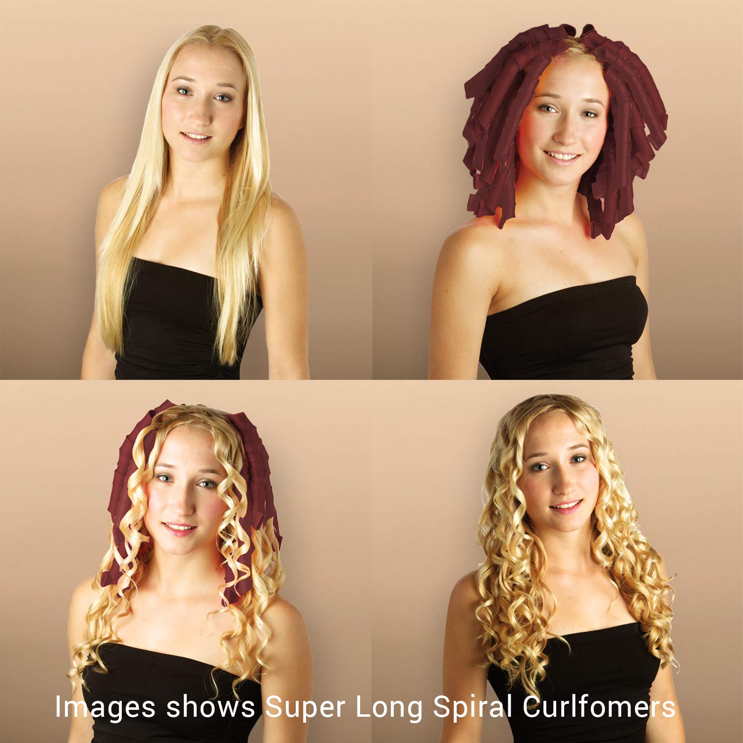 Heatless Hair Curlers for Long Hair - Curlformers Deluxe Spiral Curl Kit with 20 No-Heat Rollers & Styling Hook (Up to 22 Inches) - Damage-Free Curling for Healthy Hair - Perfect for Overnight Styling, Weddings & Special Occasions