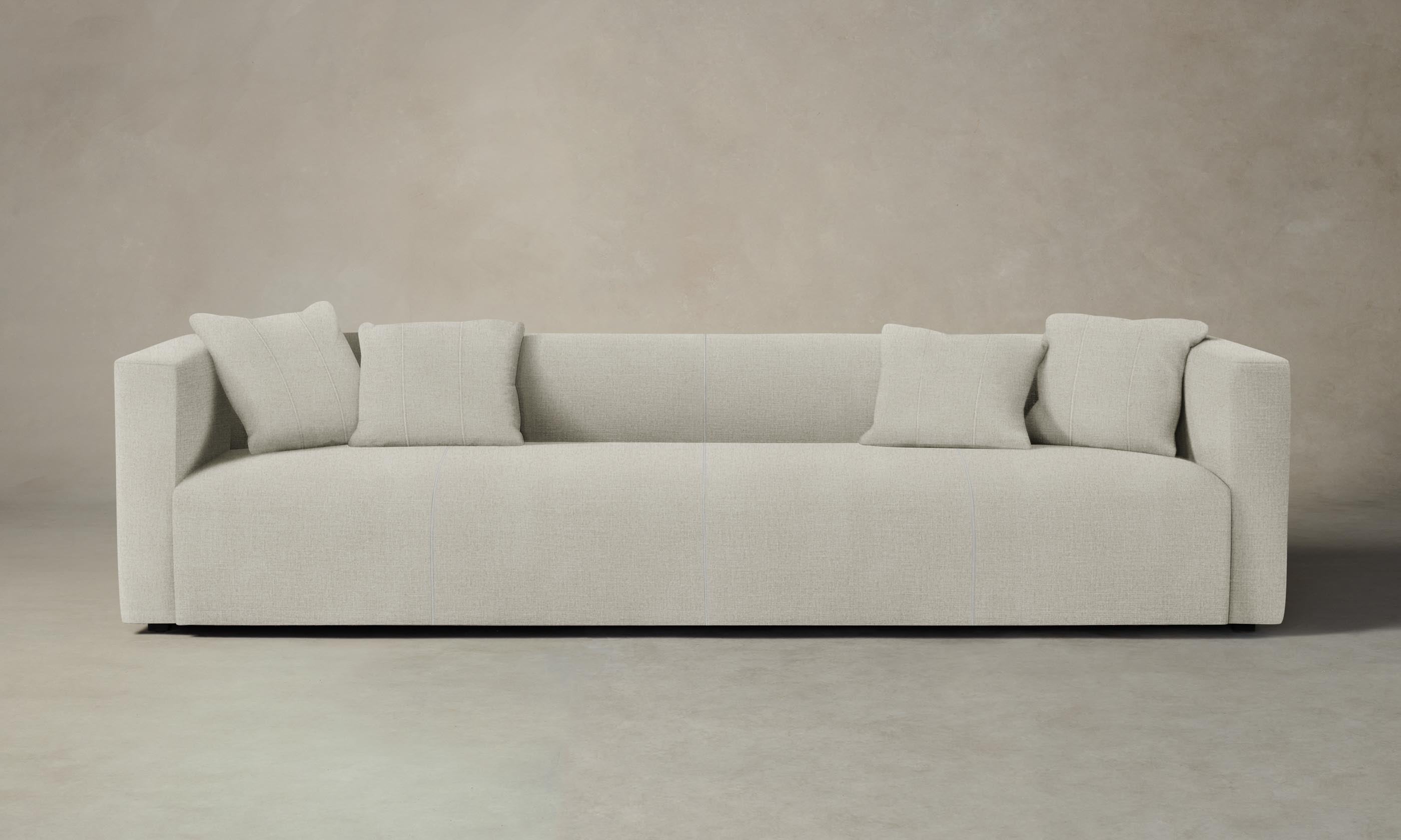 The Breuer Sofa - Performance Mélange Weave Seaglass Upholstered Modern Sectional | Perfect for Living Room, Lounge & Contemporary Home Decor