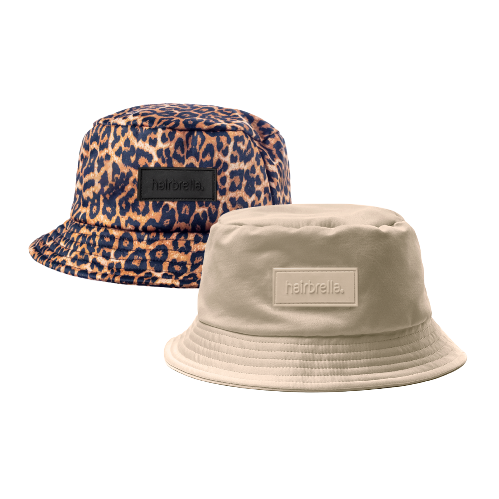 Unisex Satin-Lined Bucket Hat Bundle (2 Pack) - UV Protection & Hair Protection for Outdoor Activities, Beach, Hiking & Travel