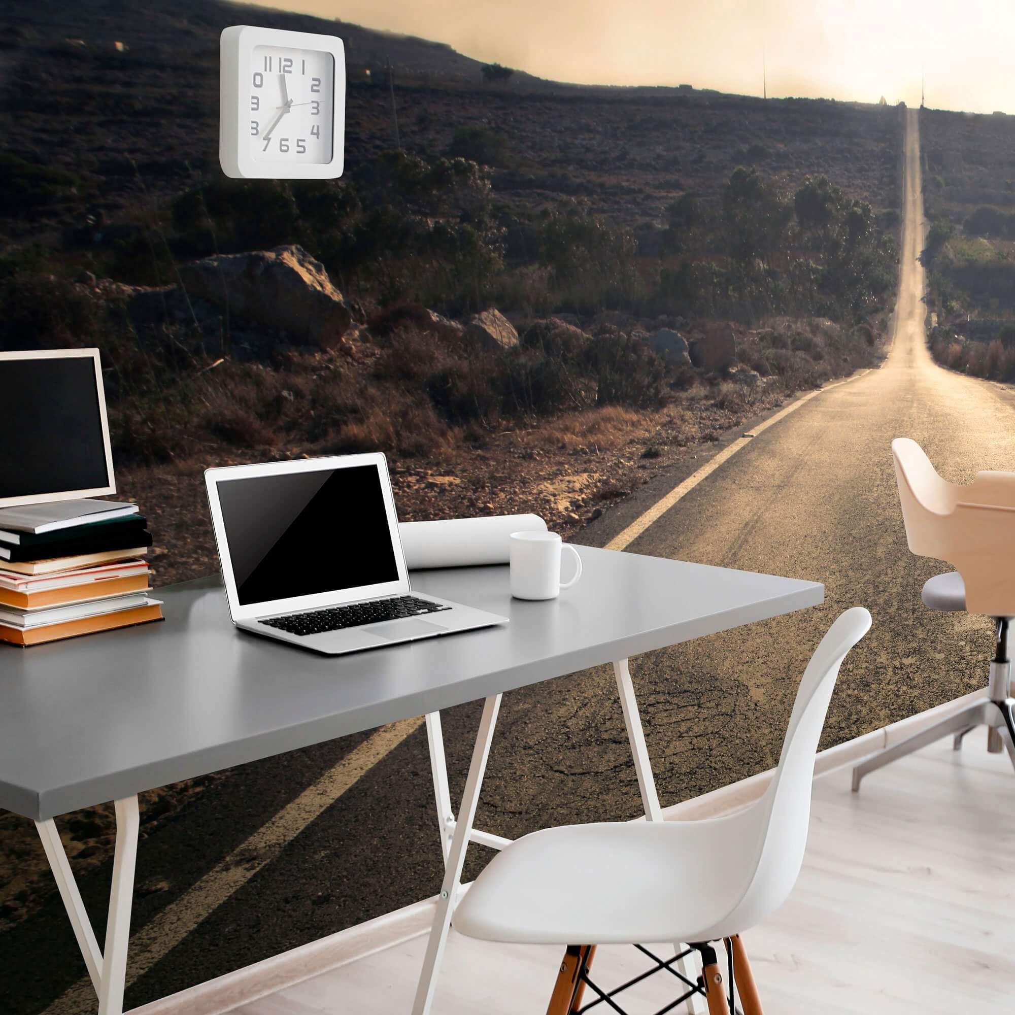 Brown Desert Landscape Peel and Stick Removable Wallpaper Mural - Self-Adhesive Wall Decal for Home, Office & Nursery Decor - Easy to Apply & Remove - 59.25