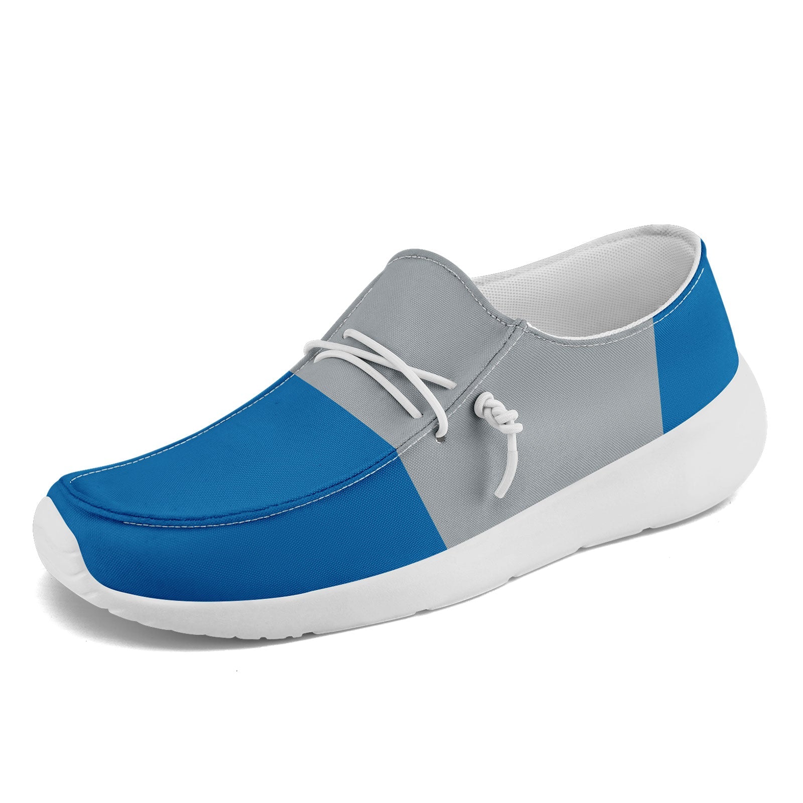Custom Detroit Blue Gray Personalized Sneakers - Handmade Canvas Shoes for Men & Women (Size 11) - Unique Streetwear Fashion for Urban Lifestyle & Casual Wear