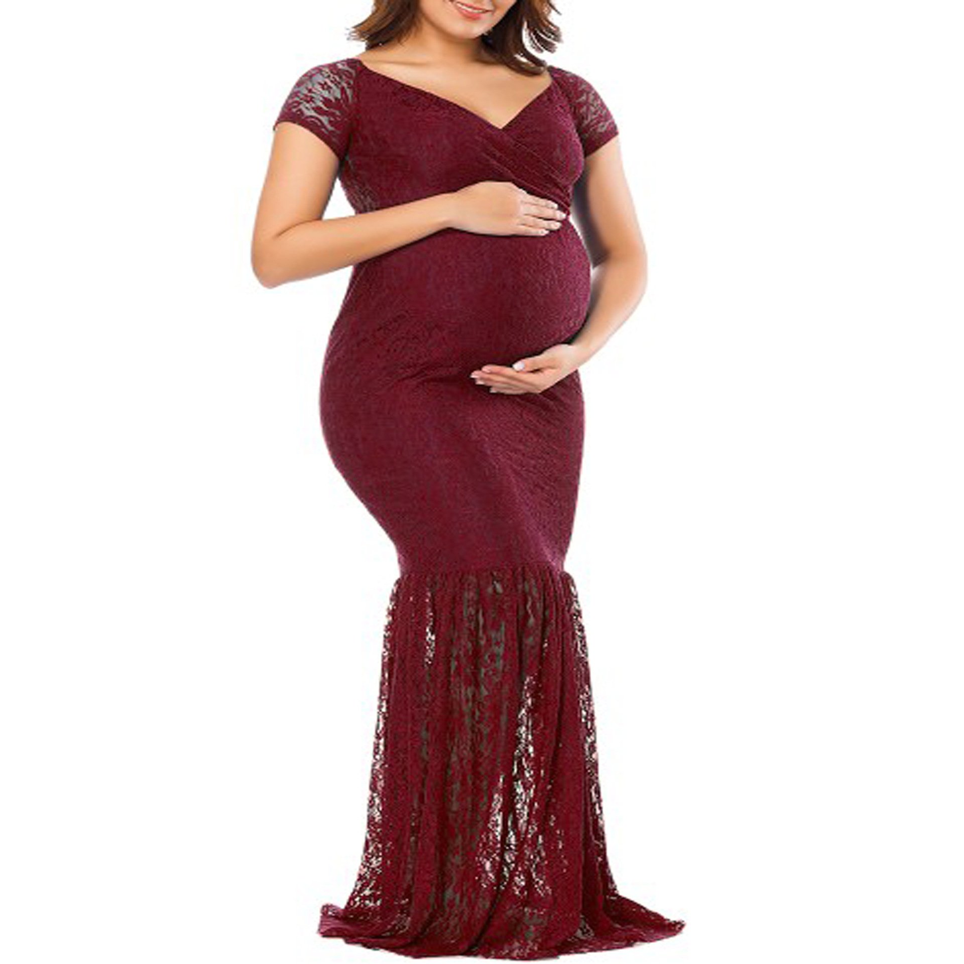 Vintage V-Neck Lace Long Sleeve Bridesmaid Dress - Elegant Wedding Guest Gown for Prom, Evening Cocktail Parties & Formal Occasions