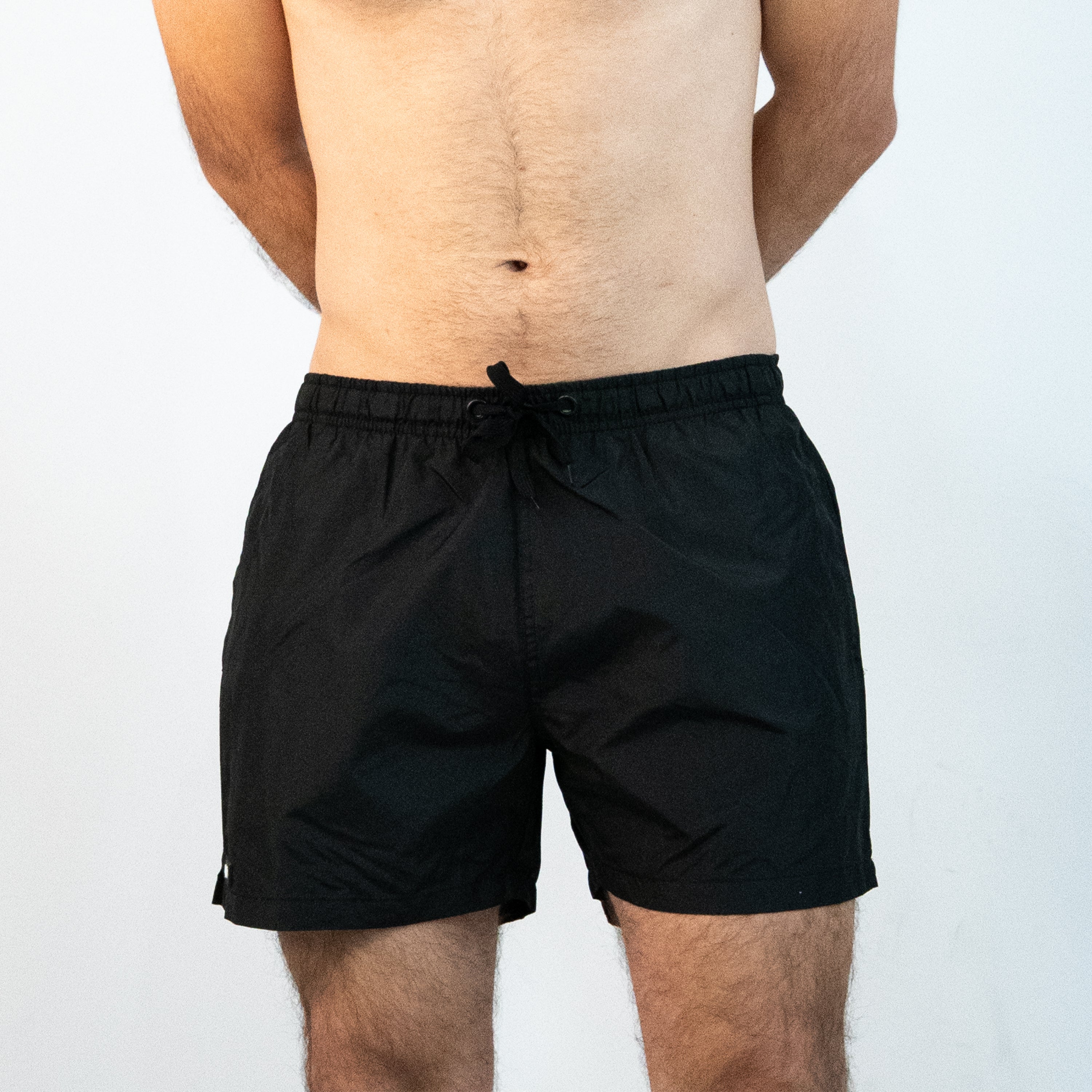 Icon Black Silicone Swim Trunks for Men - Comfortable & Quick-Drying Swimwear for Beach, Pool & Water Sports