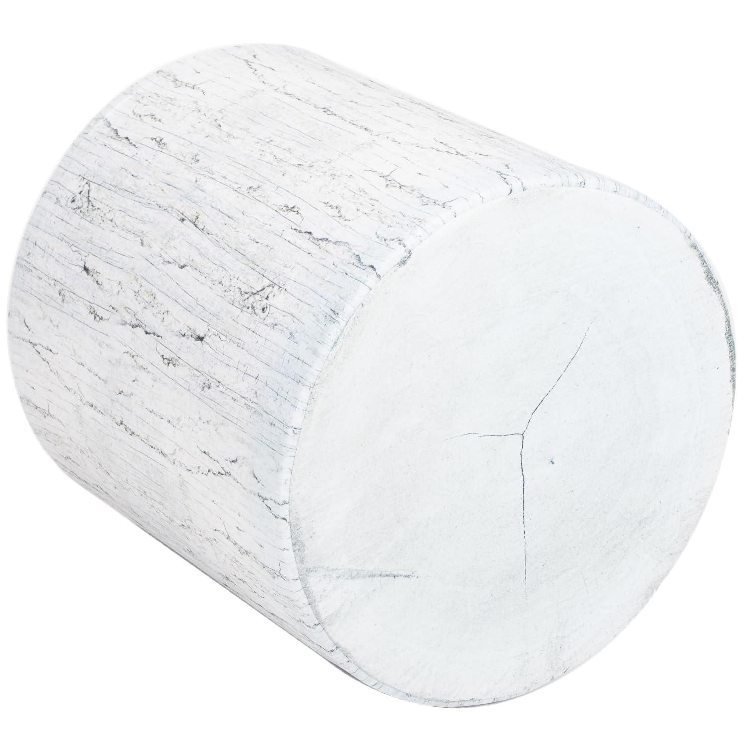Delsit Woody Outdoor Pouf Ottoman - Waterproof Round Footrest & Seat - Lightweight European-Made Home Decor for Living Room, Patio & Garden - Versatile Indoor/Outdoor Furniture (Birch Print) - Perfect for Lounging, Coffee Table Accent & Extra Guest Seating