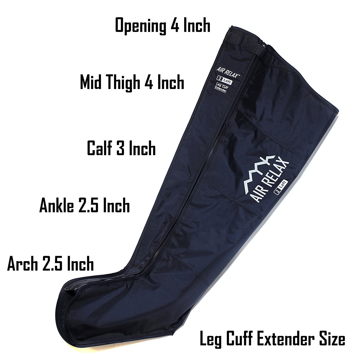 Air Relax Sequential Air Compression Leg Massager Extension Cuffs - Leg Cuff Extender for Enhanced Circulation & Pain Relief | Perfect for Post-Workout Recovery, Long Flights & Home Therapy