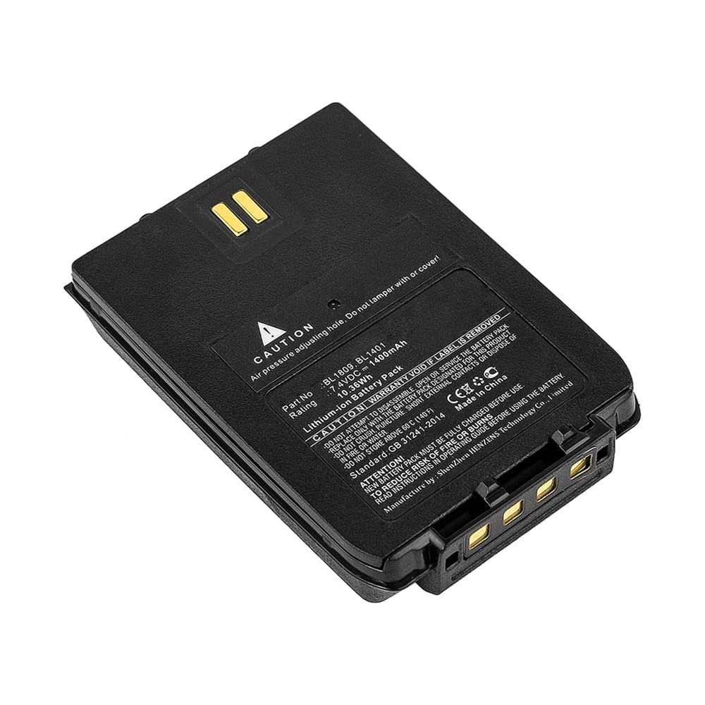 Synergy Digital 2-Way Radio Batteries - 3 Pack Li-ion 7.4V 1400mAh Replacement for HYT BL1401 Walkie Talkie | Compatible with HYT BL1401 Two-Way Radios | Perfect for Outdoor Adventures, Construction Sites & Emergency Communication