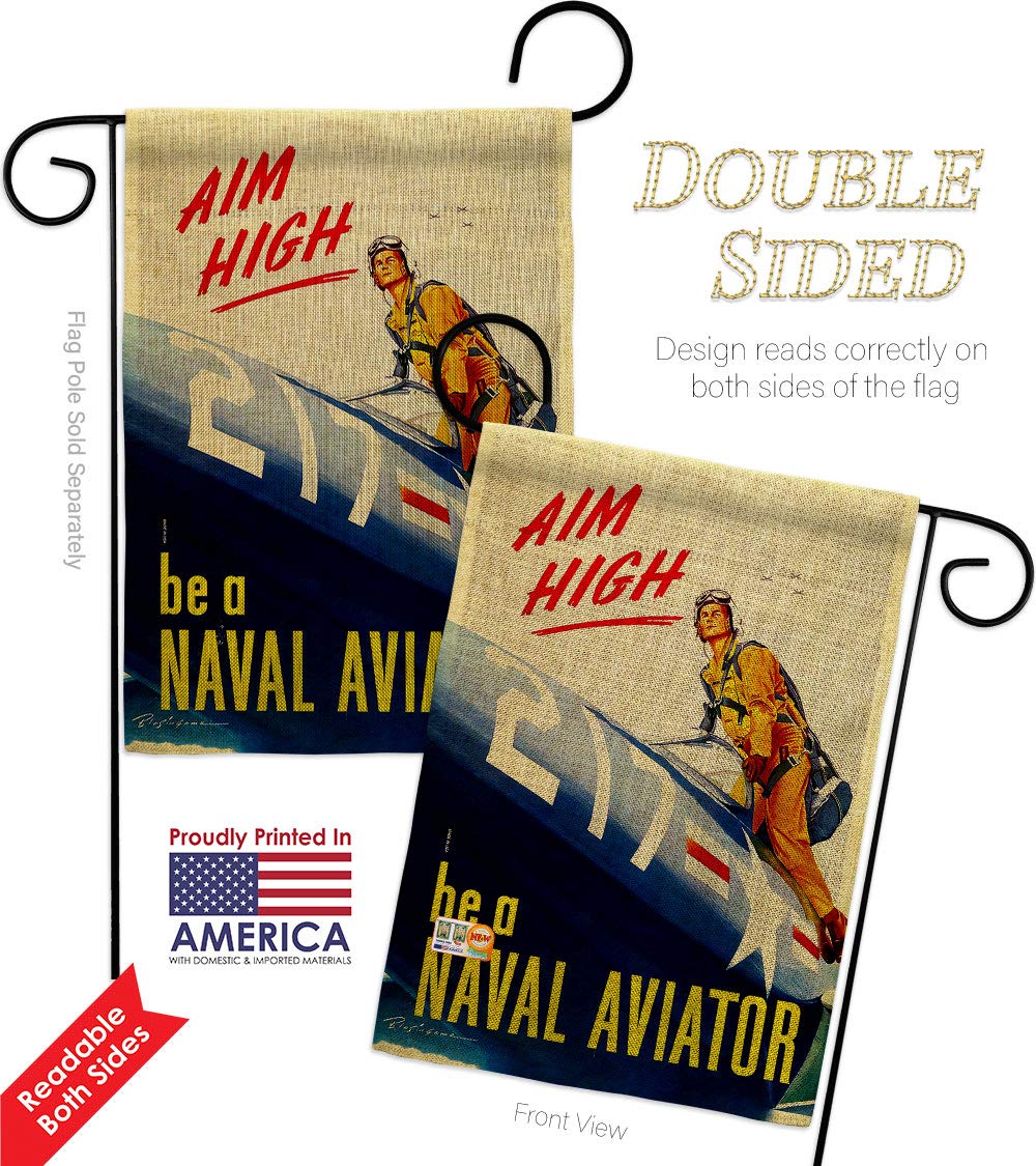 Double-Sided Navy Seabee Garden Flag 28x40 Inch - Patriotic US Military Veteran Yard Banner, Made in USA - Perfect for Armed Forces Appreciation, Retirement Gifts & Home Decoration
