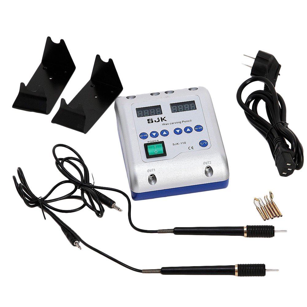 Bestlife JSK Electric Waxer Carving Knife Machine - Dual Wax Pen with 6 Wax Tips & Pot for Dental Lab, Jewelry, and Wax Modeling | Professional Wax Carving Tool for Dentists, Jewelers & Artists