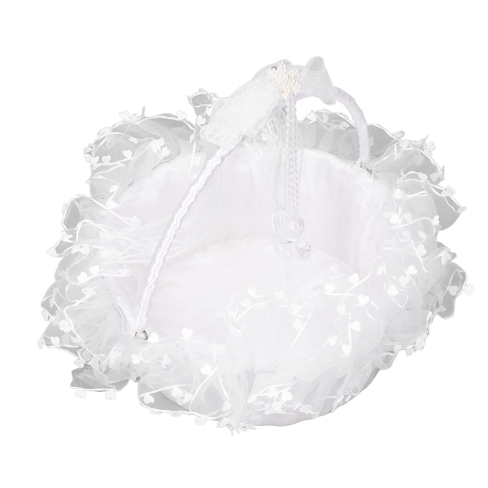 Elegant Lace Wedding Basket - Multipurpose Romantic Flower Basket for Ceremonies, Celebrations & Home Decor | Perfect for Weddings, Anniversaries & Special Events