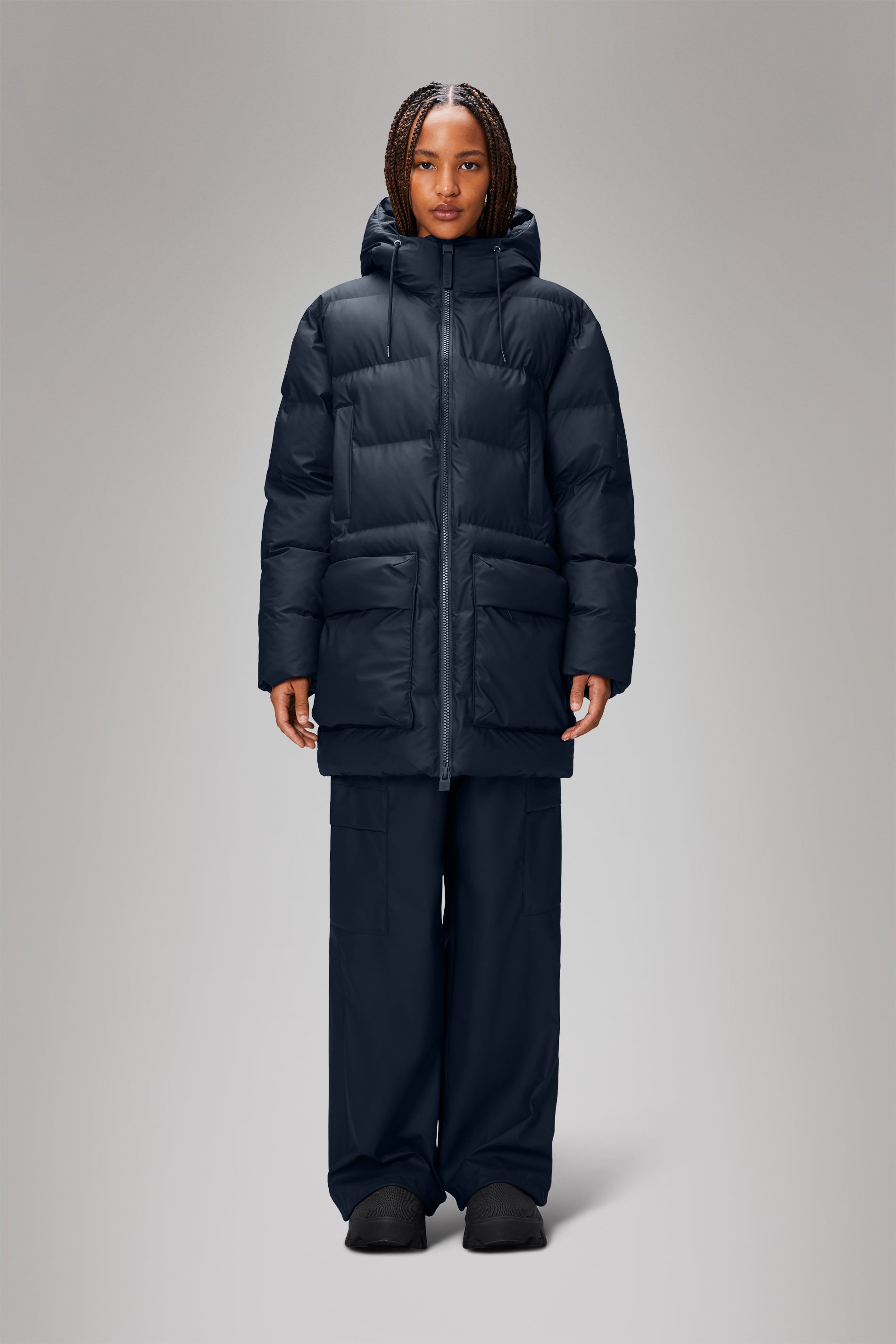 Alta Long Puffer Cargo Jacket for Women - Winter Warm Waterproof Hooded Coat with Multiple Pockets | Outdoor Hiking, Skiing & Daily Wear