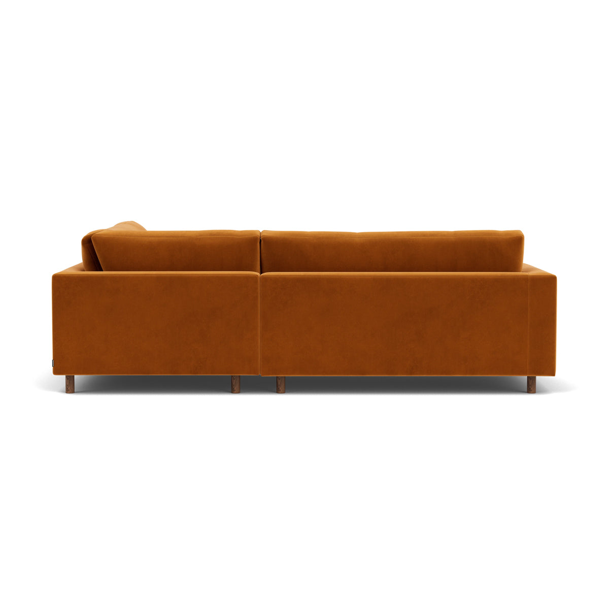 Douglas Velvet Right Corner Sofa - Modern L-Shaped Sectional Couch for Living Room, Lounge & Home Theater - Soft Upholstered Fabric Sofa with Comfortable Seating (Gray)