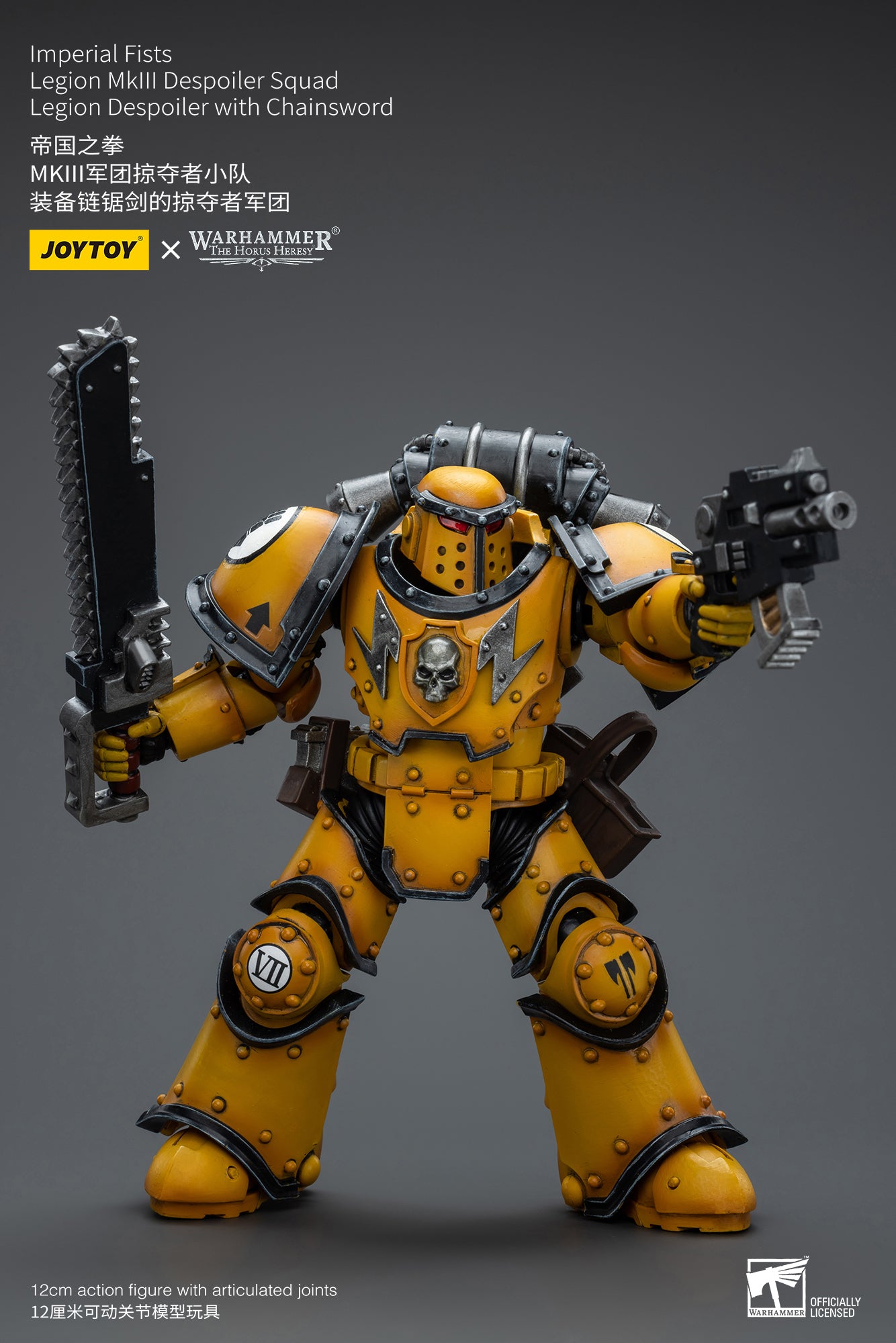 JOYTOY 1/18 Warhammer The Horus Heresy Imperial Fists Legion MkIII Despoiler Squad Action Figure - Collectible Miniature for Tabletop Gaming & Display