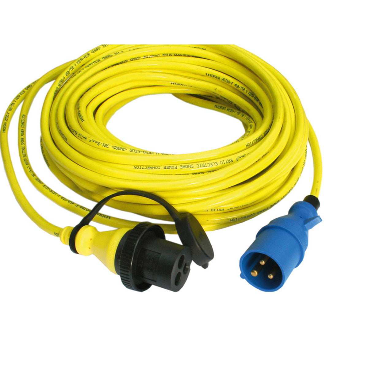 25m Shore Power Cord 16A/250V AC Marine Grade Cable (3x2.5mm²) - Perfect for Boats, RVs & Camping Power Supply