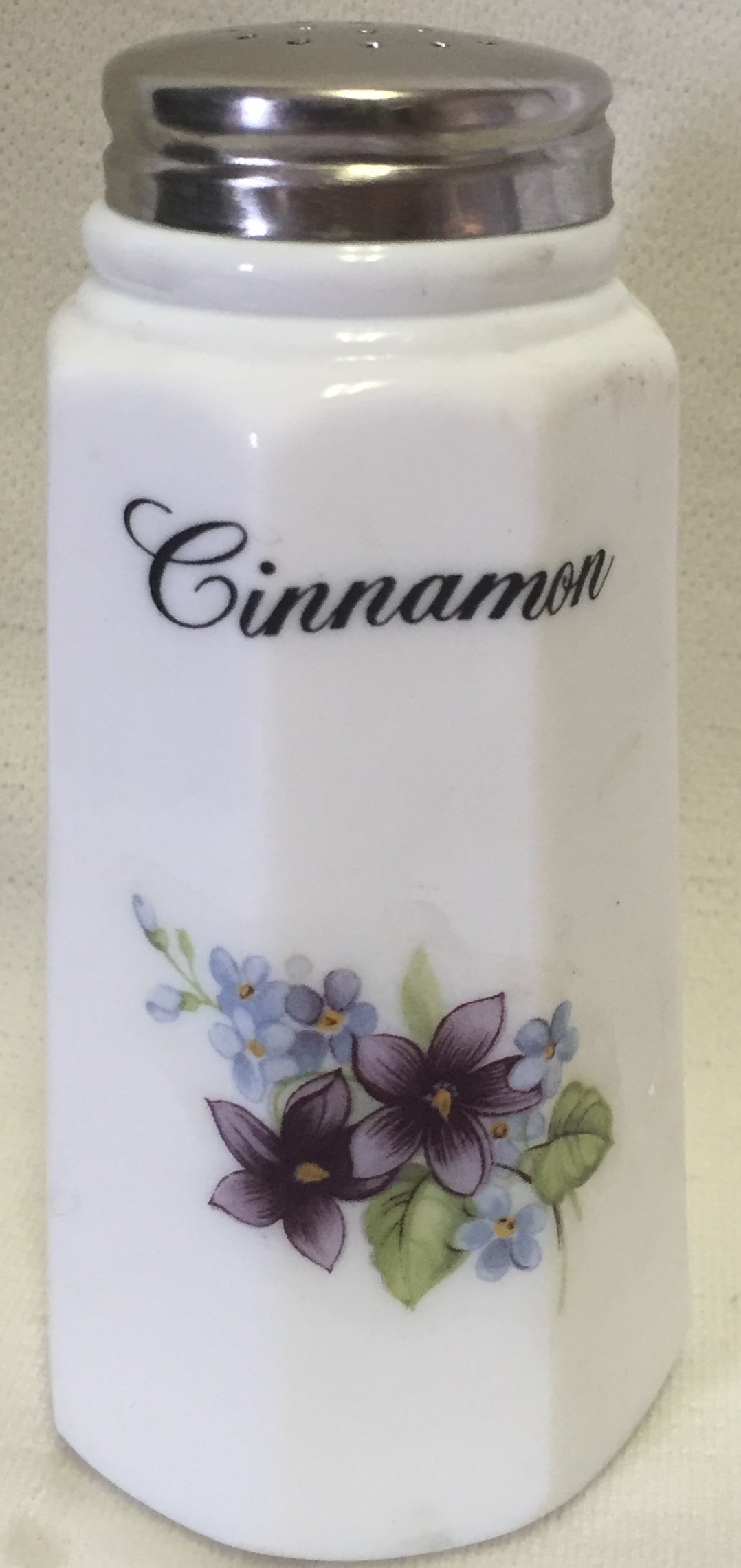 Floral Paneled Sugar Shaker by Mosser Glass - American Made - Cinnamon & Milk Dispenser - Perfect for Coffee Bars, Bakeries & Kitchen Countertops