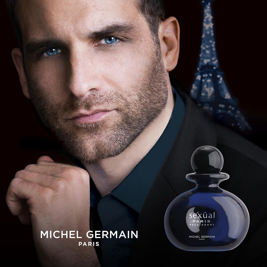 Michel Germain Sexual Paris Pour Homme Eau de Toilette Spray Cologne for Men - Cardamom, Chardonnay Mandarin & Sage Fragrance - Warm & Seductive Scent - Perfect Gift for Him - Date Night & Special Occasions Cologne