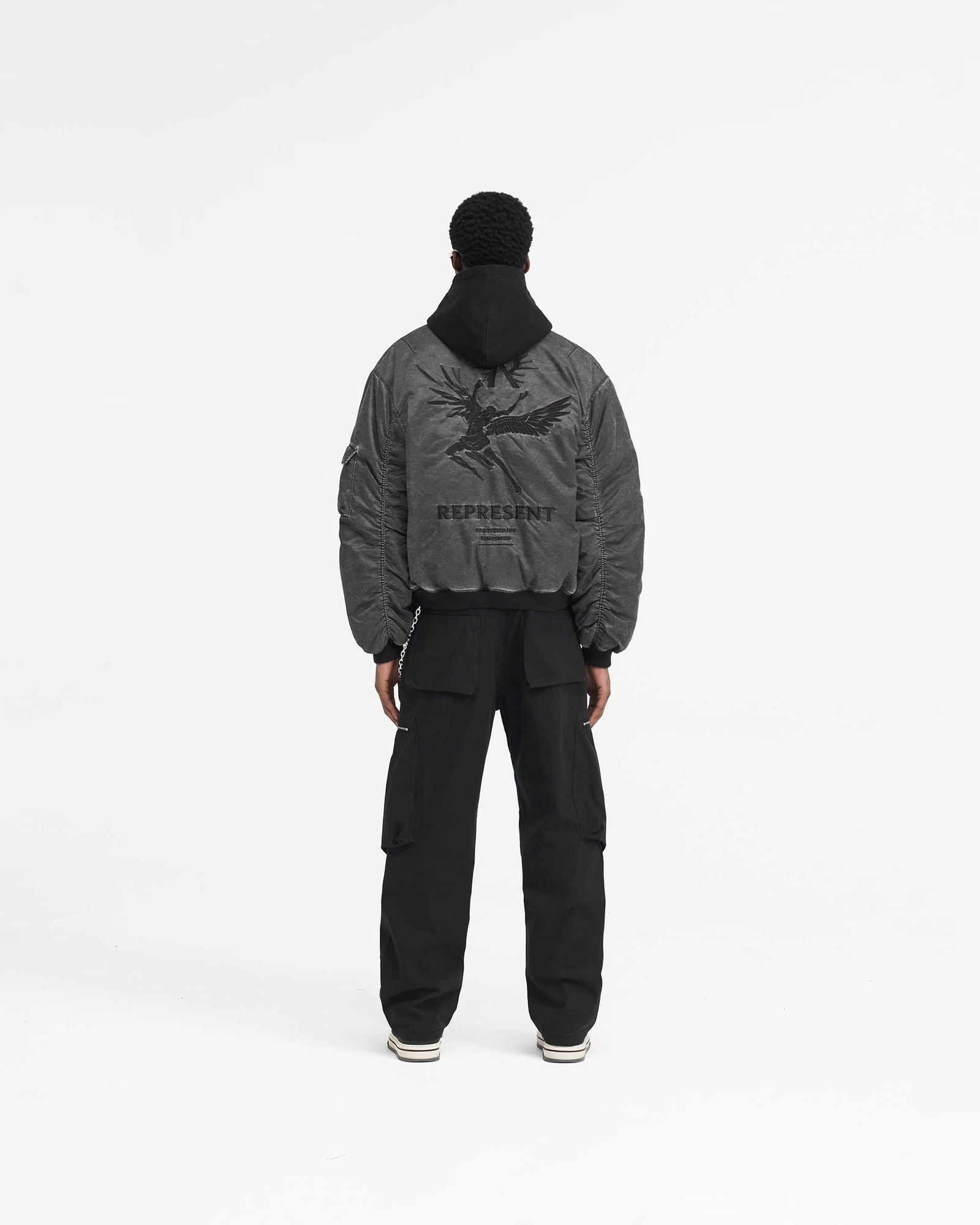 REPRESENT Icarus Flight Bomber Jacket - Men's Stylish Aviator Coat for Winter & Fall Fashion - Perfect for Casual Outfits, Streetwear & Night Out