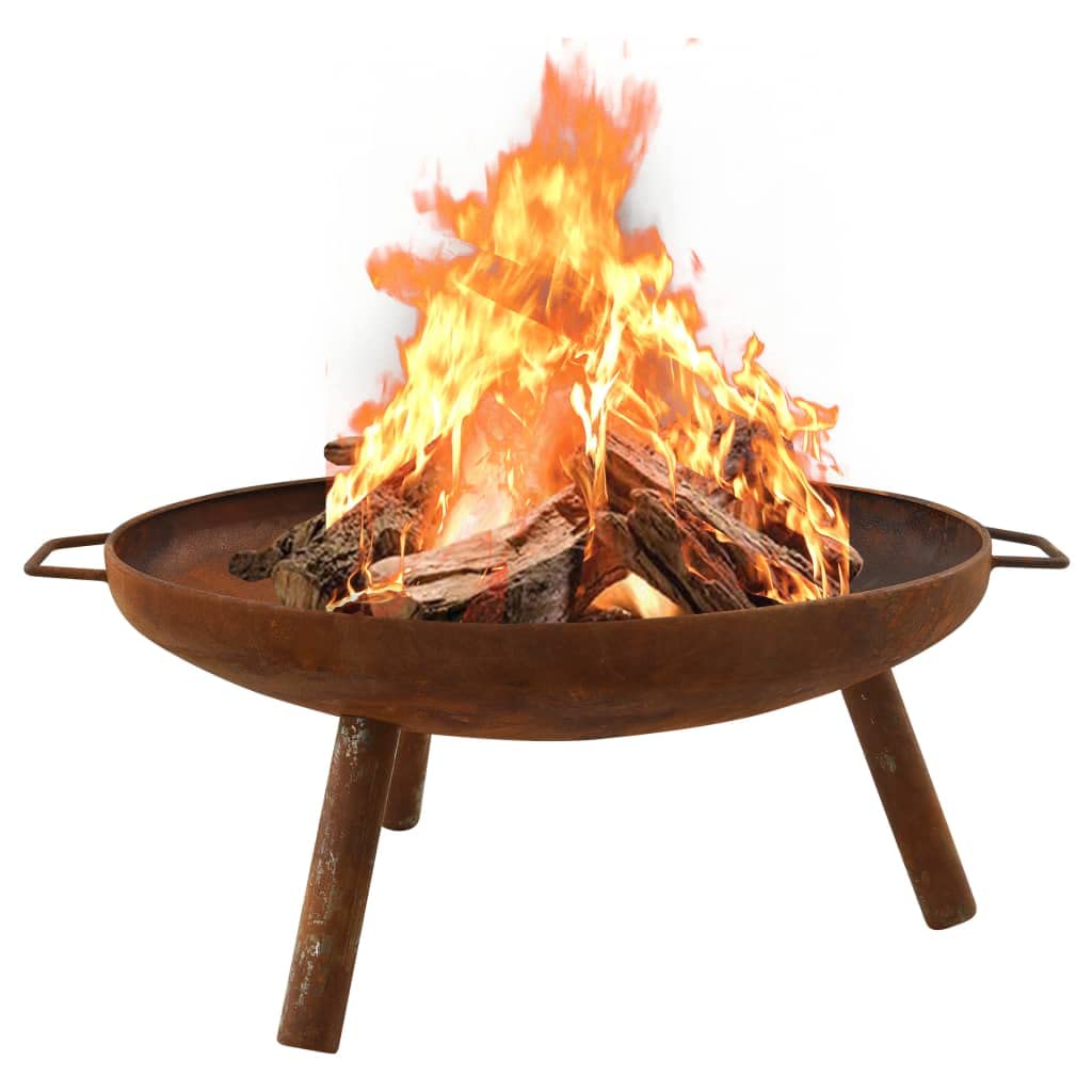 Outdoor Fire Pit with BBQ Grill - 27.6