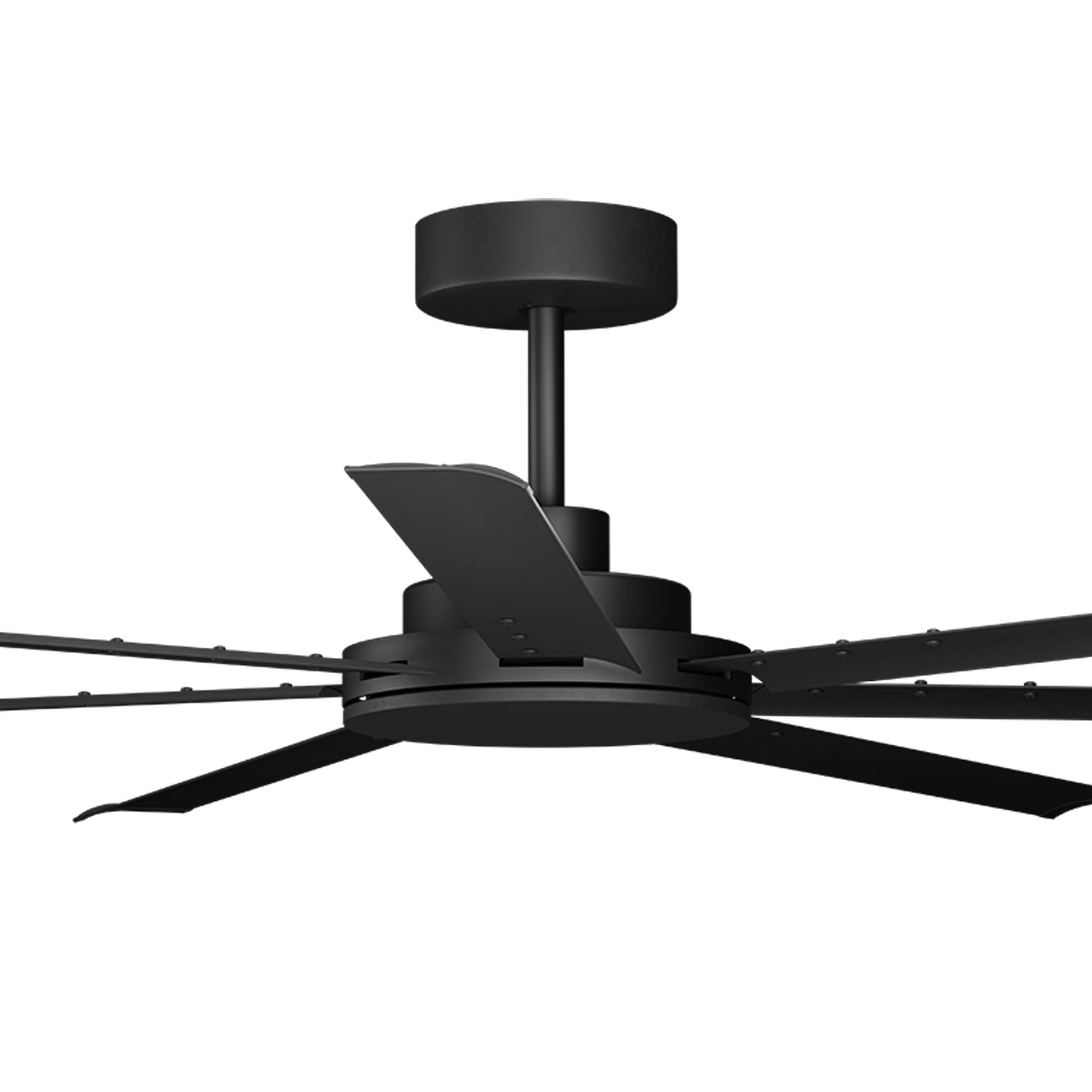 80 Inch Alula Ceiling Fan with Black Motor & Blades - Modern Cooling for Living Room, Bedroom, or Patio