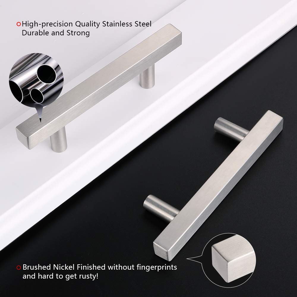 Homdiy Brushed Nickel Kitchen Cabinet Handles - 20 Pack HDJ22SN (3