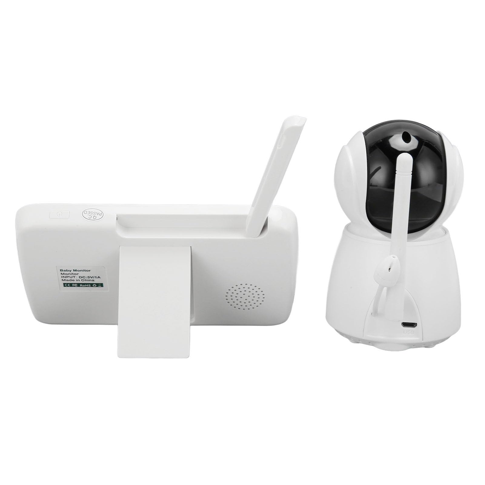 Baby Monitor with 2-Way Audio, 3X Zoom & Night Vision - 1000ft Long Range, 100-240V Home Security Camera (US Plug) for Nursery, Bedroom & Travel