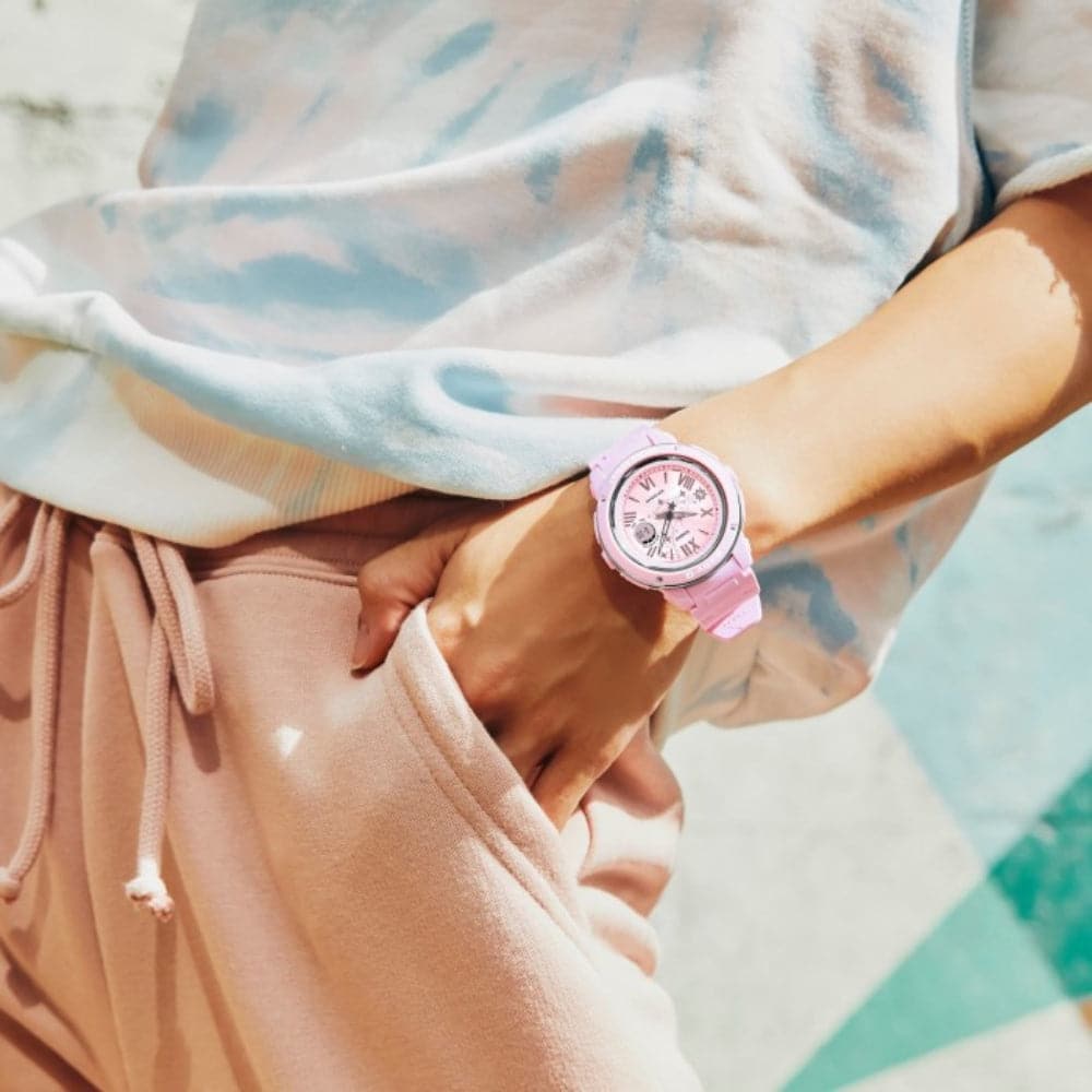CASIO BABY-G BGA-150ST-4ADR Shooting Star Series Pink Women's Digital Sport Watch - Waterproof & Shock Resistant for Running, Swimming, Outdoor Activities
