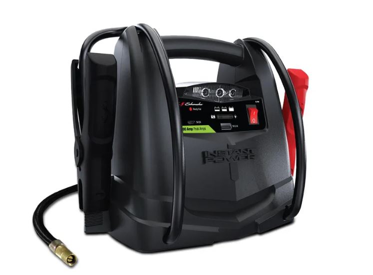 Schumacher SL1439 Lithium Jump Starter with Air Compressor - Portable Car Battery Booster & Tire Inflator for Emergency Roadside Assistance, Camping, and Home Use