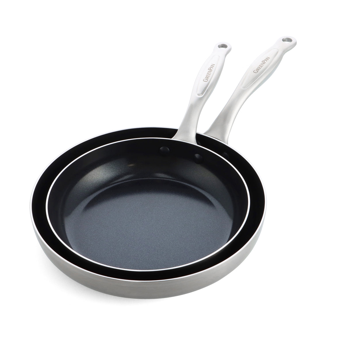 TriClad Ceramic Nonstick Frypan Set - 9.5 & 11 Inch Pans for Healthy Cooking | Perfect for Frying, Sautéing & Baking | Eco-Friendly Kitchen Cookware