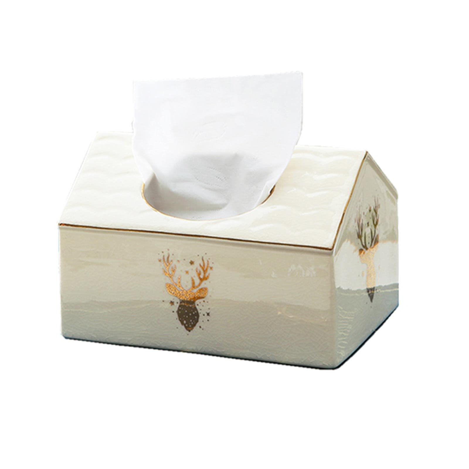 Decorative House-Shaped Tissue Box Cover - Stylish Tissue Holder for Bathroom, Bedroom & Office - Perfect Home Decor & Gift Idea for Housewarming, Wedding & Holidays