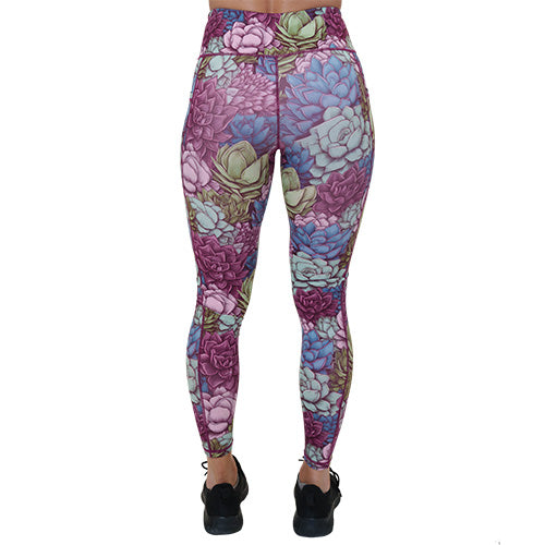 Succa For Plants Leggings - Women's Floral Yoga Pants for Workouts, Lounge & Casual Wear | Perfect for Gym, Running, Travel & Everyday Comfort