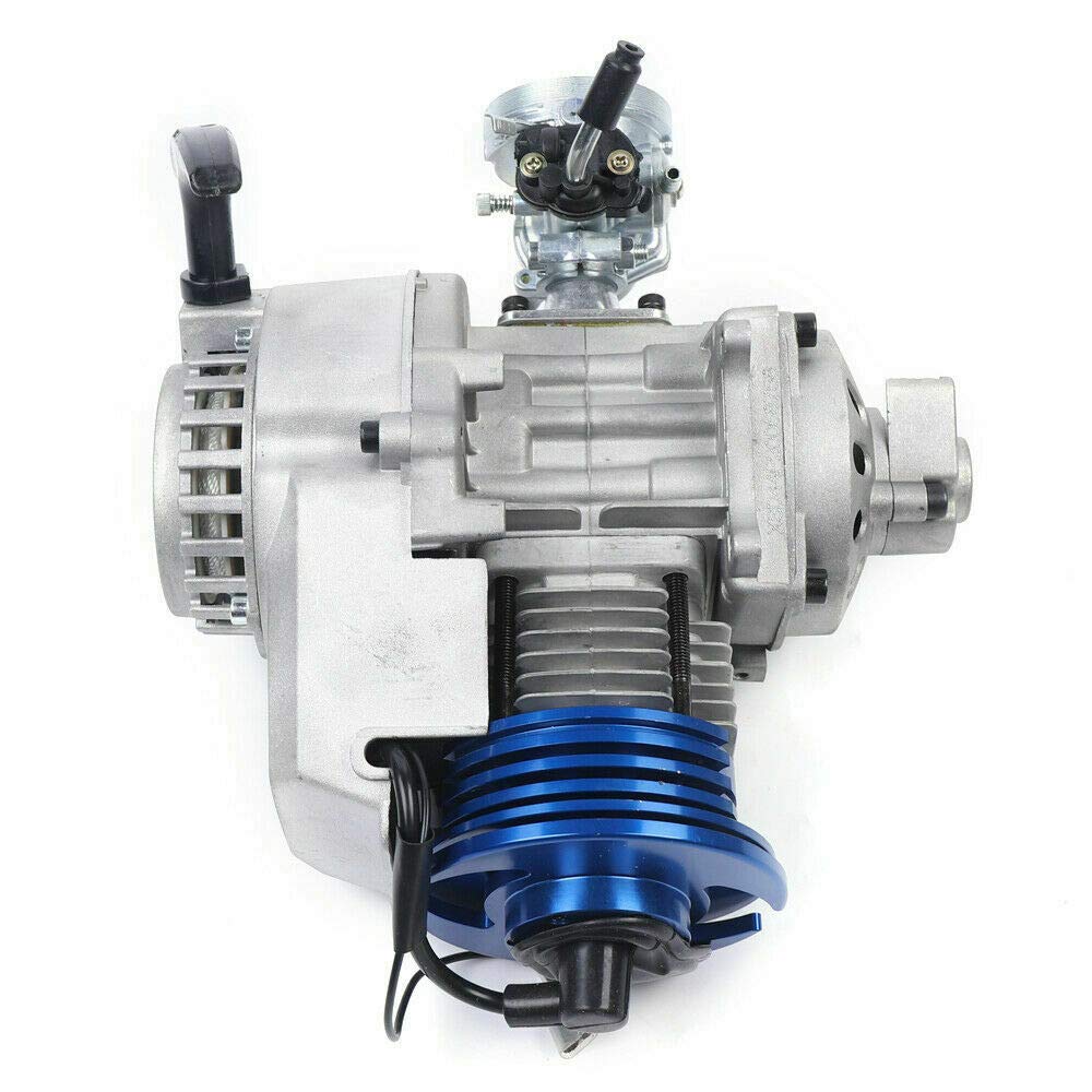 49CC 2 Stroke Racing Complete Engine Motor Kit with Pull Start - Compatible with Pocket Bikes, Mini Dirt Bikes, ATVs & Scooters | High Performance Motorized Bike Engine for Racing & Off-Road Adventures